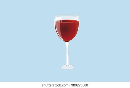 Glass of red wine