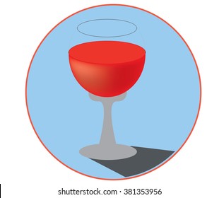 A glass of red wine