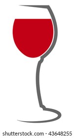 Glass of red wine