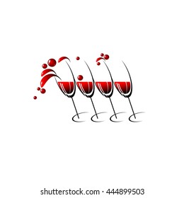 Glass of red wine