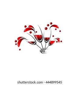 Glass of red wine