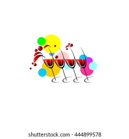 Glass of red wine