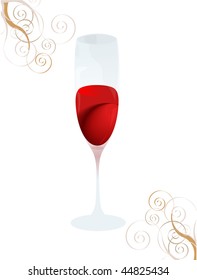  a glass of red wine