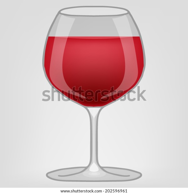 Glass Red Wine Stock Vector Royalty Free 202596961 Shutterstock 9322