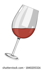 Vidrio de vino tinto de diseño plano