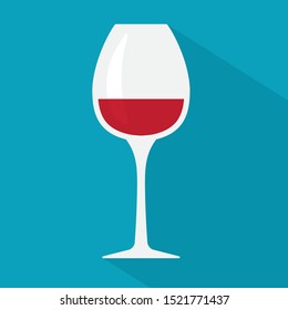 glass of red wine icon- vector illustration