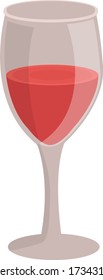 Glas aus Rotwein, Abbildung, Vektor auf weißem Hintergrund