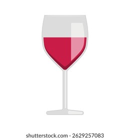 glass of red wine isolated on white background