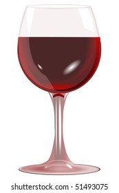 Glass for red wine isolated on a white background