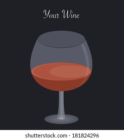Glass of red wine on isolated grey background.