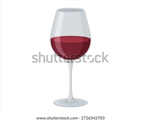 a glass of red wine on a plain white background looks elegant