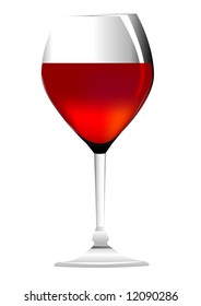Glass of Red Wine (Vector)