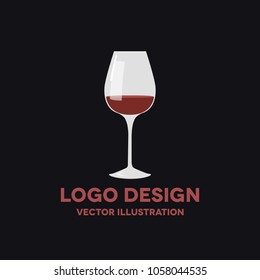 glass of red wine vector icon