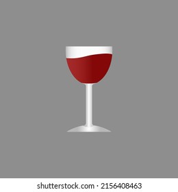 glass with red wine .vector illustration