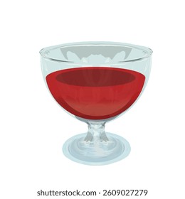 glass of red wine without background
