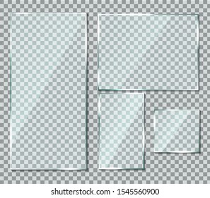Premium Vector  Vector glass transparency effect window mirror reflection  glare png glass png window