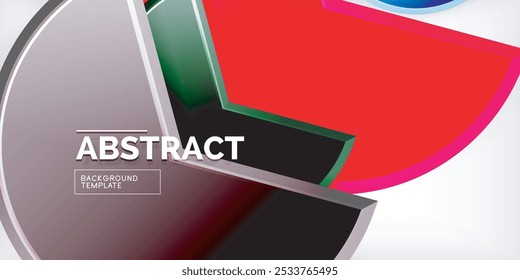 Glass reflective geometric round shapes background. Vector Illustration For Wallpaper, Banner, Background, Card, Book Illustration, landing page
