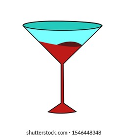 A glass of refreshing drink at the cafe