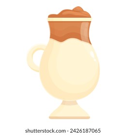 Glass restaurant dalgona icon cartoon vector. Food cafe. Cup natural