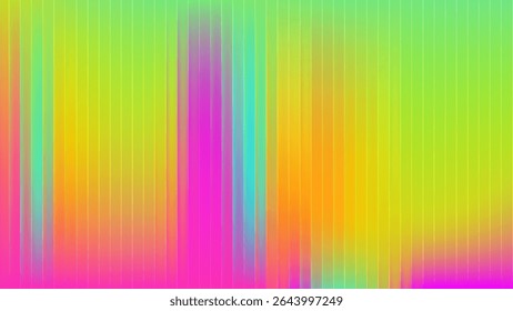 Glass ribbed gradient background with abstract color and neon graphic for blue blur texture or pink poster. Vibrant wallpaper design by mesh. Vector with grainy aura glow.