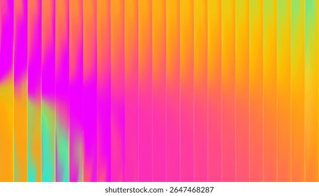 Fundo de gradiente com nervuras de vidro com cor abstrata e gráfico de néon para textura azul desfoque ou cartaz rosa. Design de papel de parede vibrante por malha. Vetor com brilho de aura granulado.