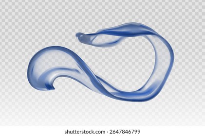 Fita de vidro com forma líquida 3d e fundo de fluido abstrato. O elemento de gradiente combina onda holográfica transparente com design iridescente roxo.