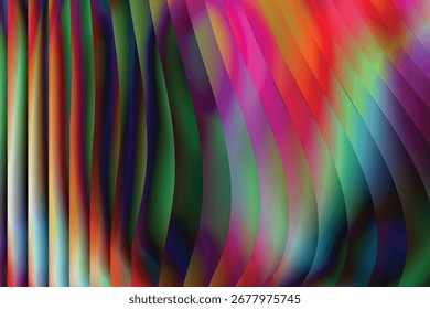 Glass Ripple Texture with Colorful Gradient Background EPS Vector | Abstract Vibrant Liquid Wave Pattern | Modern Multicolor Artistic Flow Design | Digital Fluid Style Backdrop Illustration