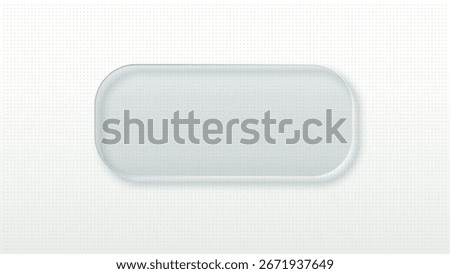 Glass round corner rectangle geometric transparent icon shape element objects isolated vector illustration