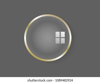 Glass round icon