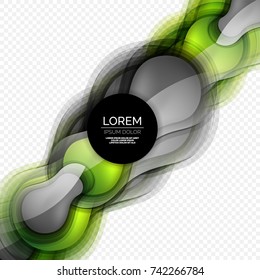 Forma redonda de cristal plantilla de diseño moderno, fondo abstracto. Ilustración vectorial de la forma abstracta del líquido de vidrio