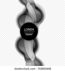 Forma redonda de cristal plantilla de diseño moderno, fondo abstracto. Ilustración vectorial de la forma abstracta del líquido de vidrio