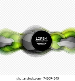 Forma redonda de cristal plantilla de diseño moderno, fondo abstracto. Ilustración vectorial de la forma abstracta del líquido de vidrio