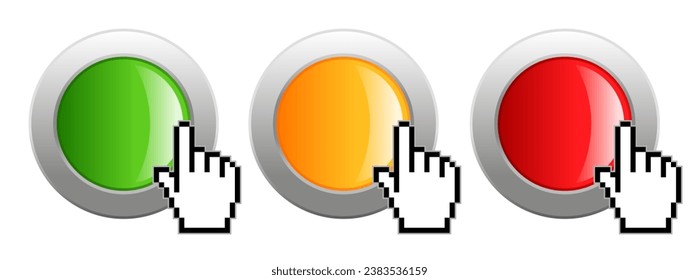 Runde Web-Buttons mit Cursor glatten, hier klicken