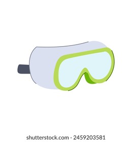 glass safety goggles cartoon. protect protection, industrial transparent, safe equipment glass safety goggles sign. isolated symbol vector illustration