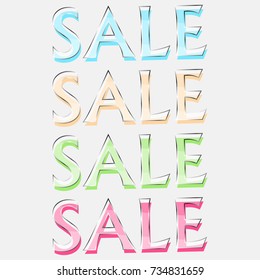 Glass Sale text vector
