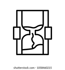 glass sand icon vector