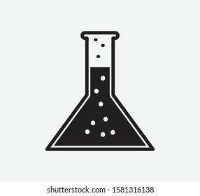 Glass science icon vector logo template illustration