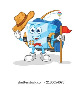 the glass scout vector. cartoon character