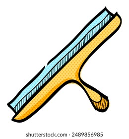 Icono de semitono de rascador de vidrio dibujado a mano Ilustración vectorial de color