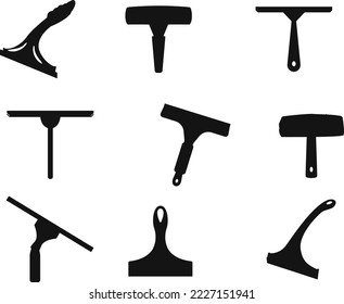 
Glass Scraper isolated vector Silhouette