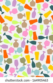  glass seamless pattern vector illustration