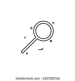 glass search zoom magnifying glass icon vector design