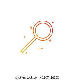 glass search zoom magnifying glass icon vector design
