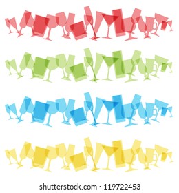 Glass set or collection