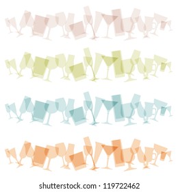 Glass set or collection