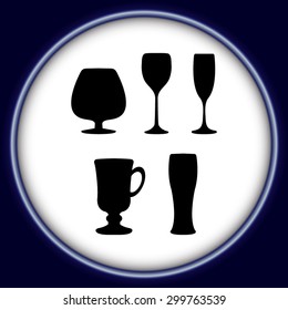 Glass set or collection