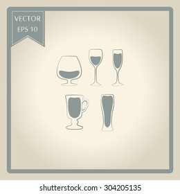 Glass set or collection