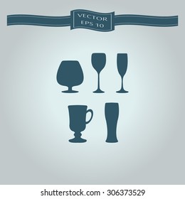 Glass set or collection