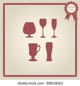 Glass set or collection