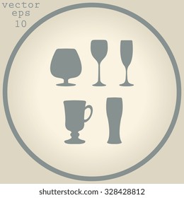 Glass set or collection